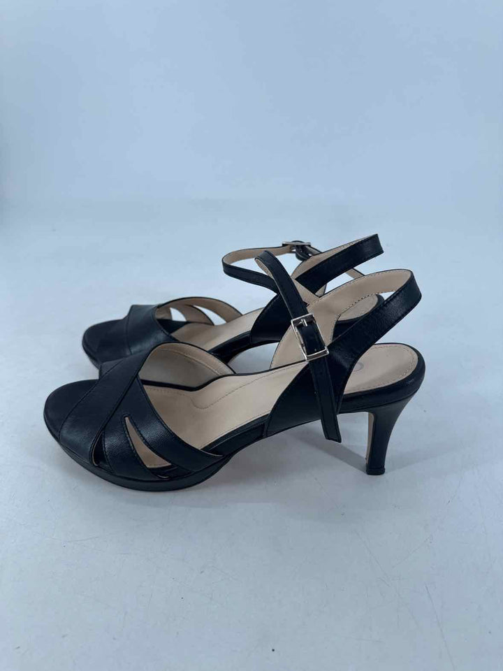 Shoe Size 41.5 CALIA Black Leather Sandals