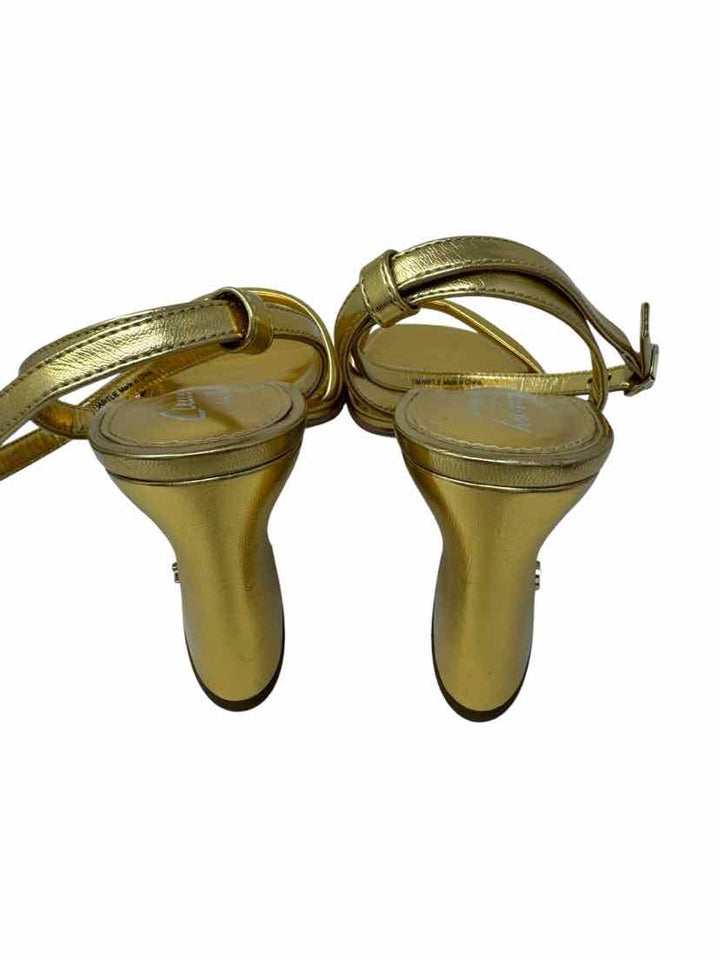 Shoe Size 11 Sam Edeleman Gold Leather Sandals