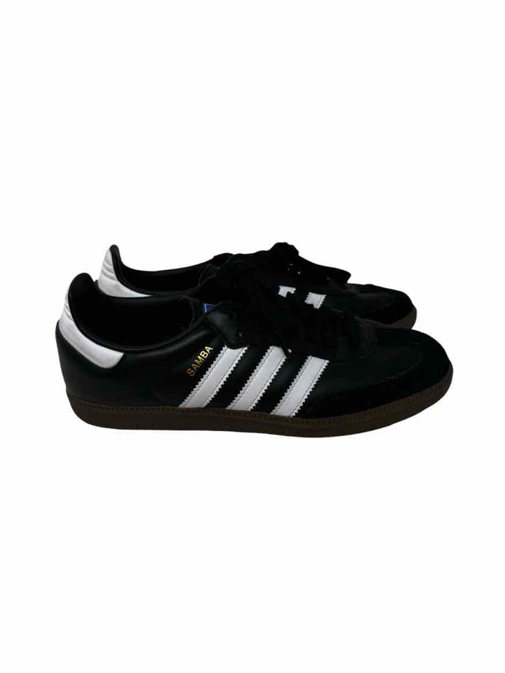 Shoe Size 8 Adidas Black Leather Sneakers