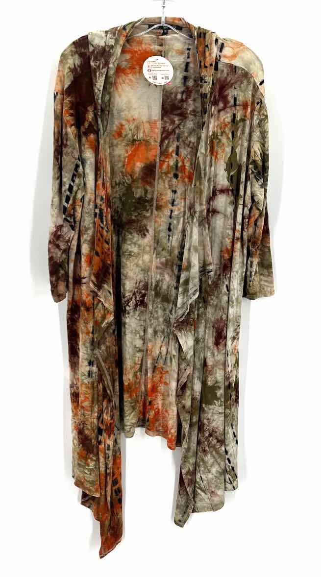 Size 1X Multi-Color Knit Cardigan