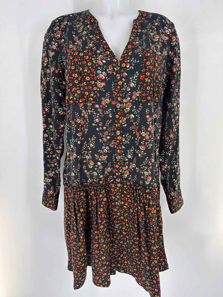 Size 8 MAEVE Black Print Dress