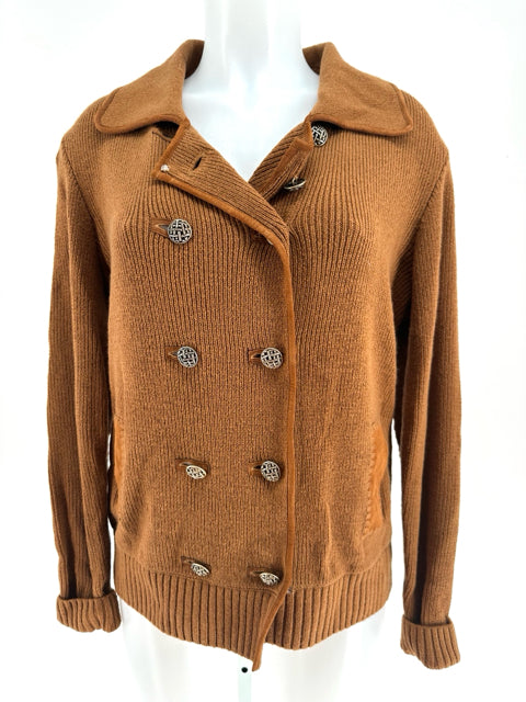 Size L ST JOHN Tan Cardigan