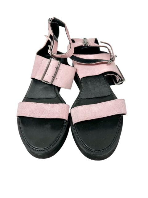 Shoe Size 38 HELMUT LANG Pink Suede Luxury - Sandals