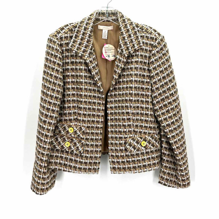 Size L Chico's Multi-Color Tweed Jacket