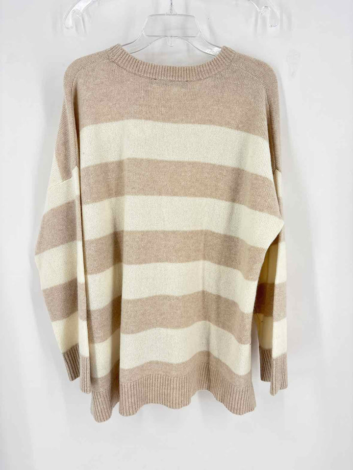 Size XXL JENNI KAYNE Beige Print Cashmere Shirt