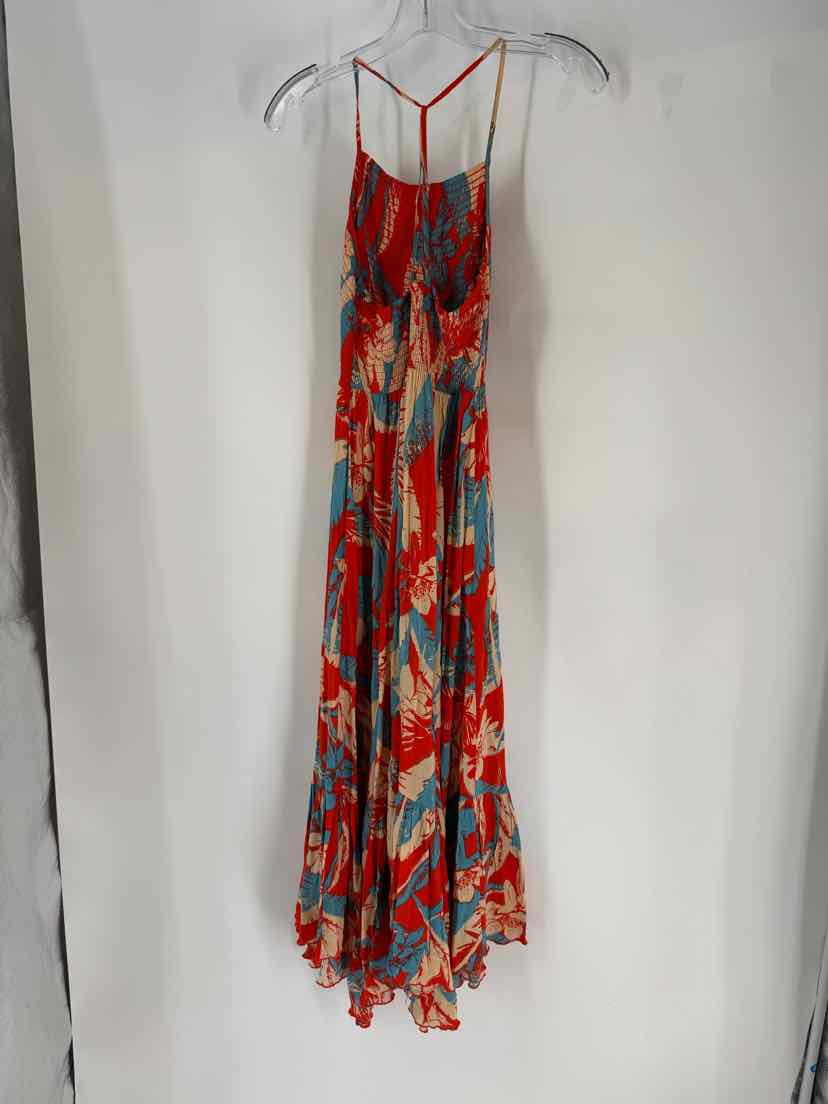 Size S FREE PEOPLE ORANGE PRINT Dress
