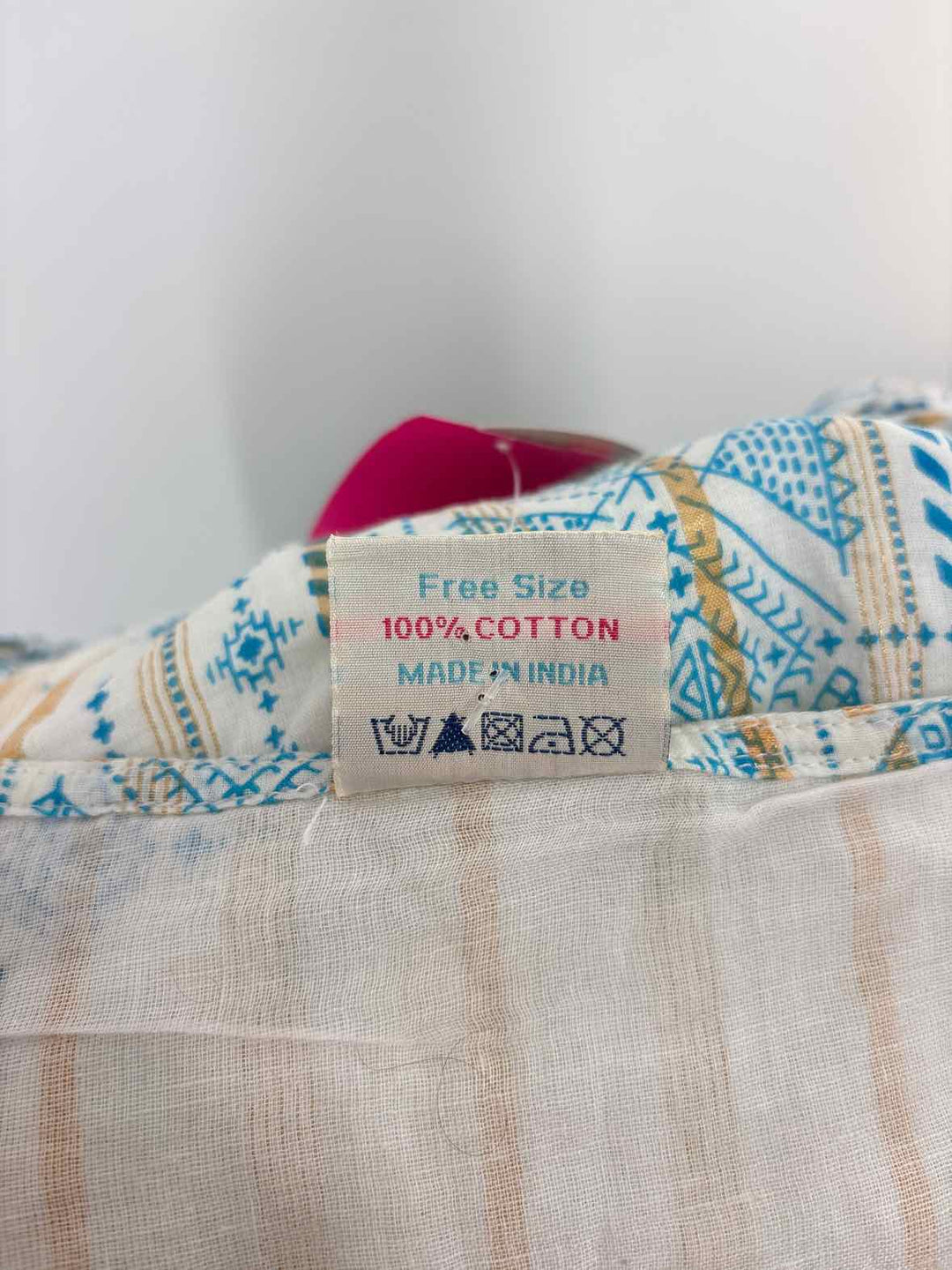 Size One Size Blue Print Dress