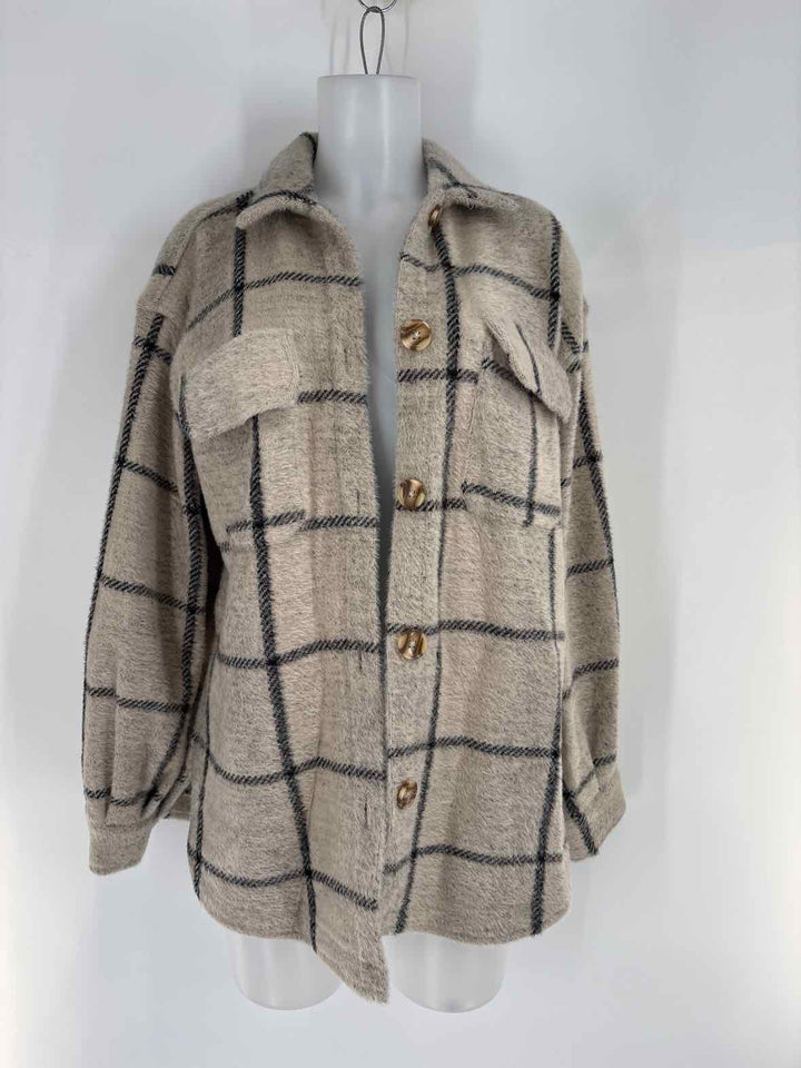 Size S Z SUPPLY TAN PRINT Sweater