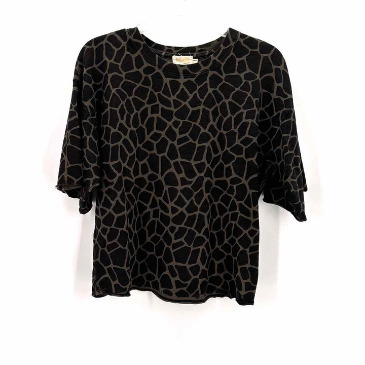Size S NATION Black Print Shirt