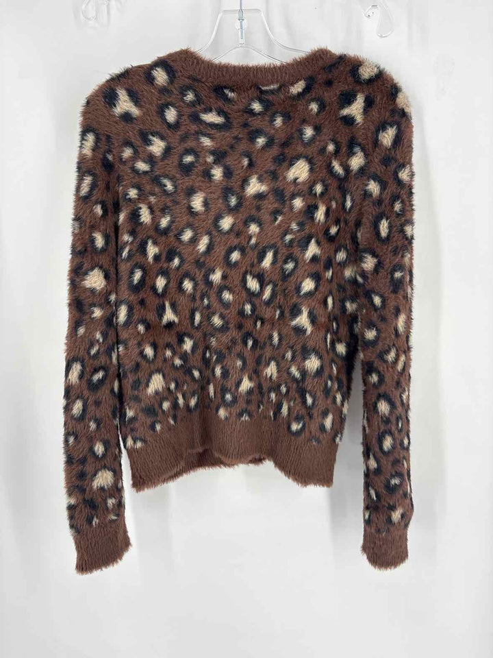 Size M Brown Print Sweater