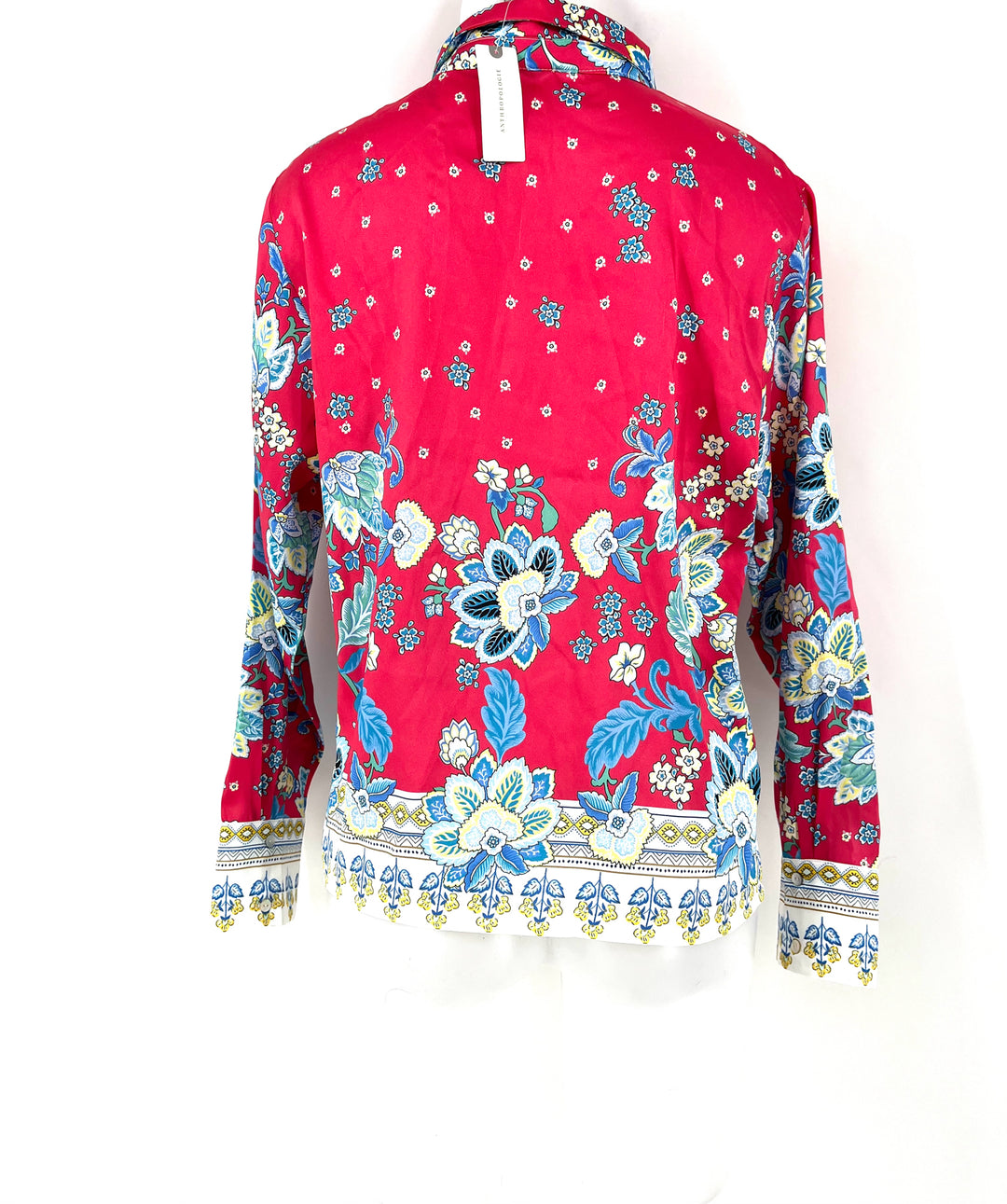 Size M MAEVE Fuschia Silk Shirt
