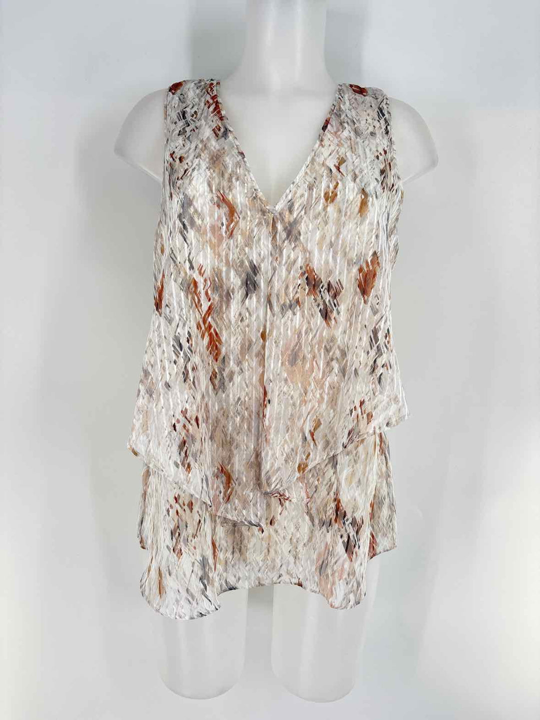 Size M White House Black Market Silver Shirt