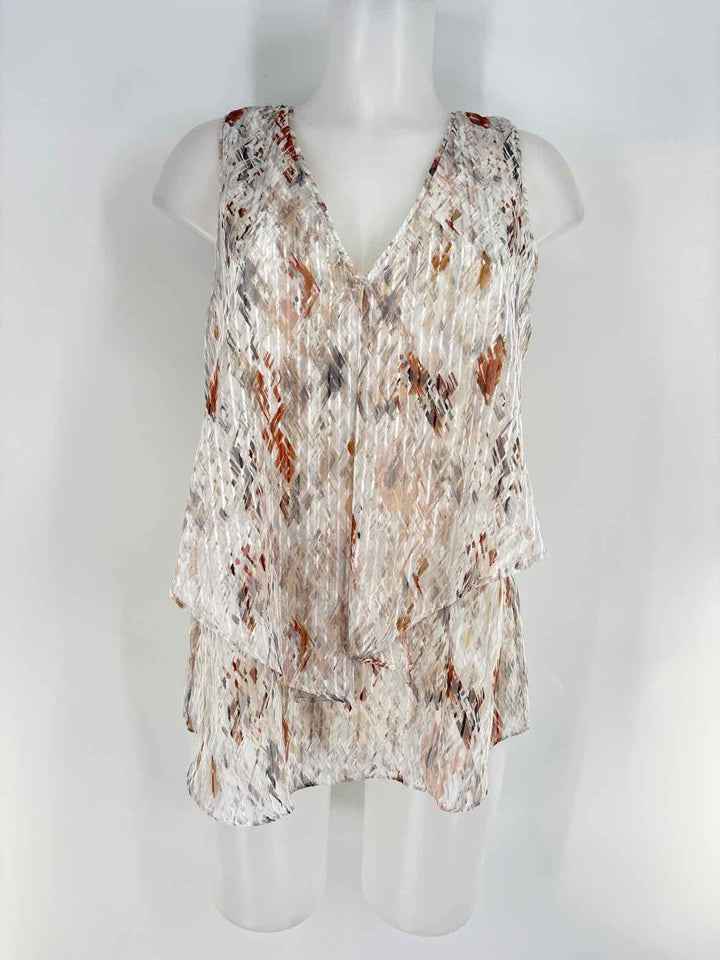 Size M White House Black Market Silver Shirt