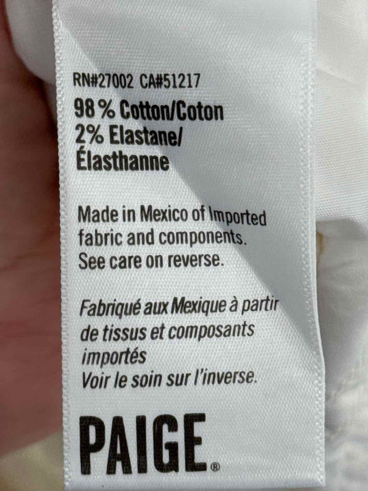Size 28 PAIGE Cream Pants