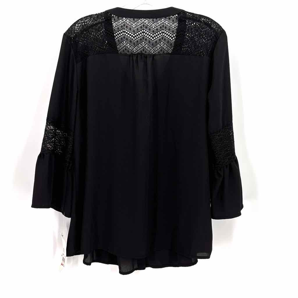 Size L NY COLLECTION Black Shirt