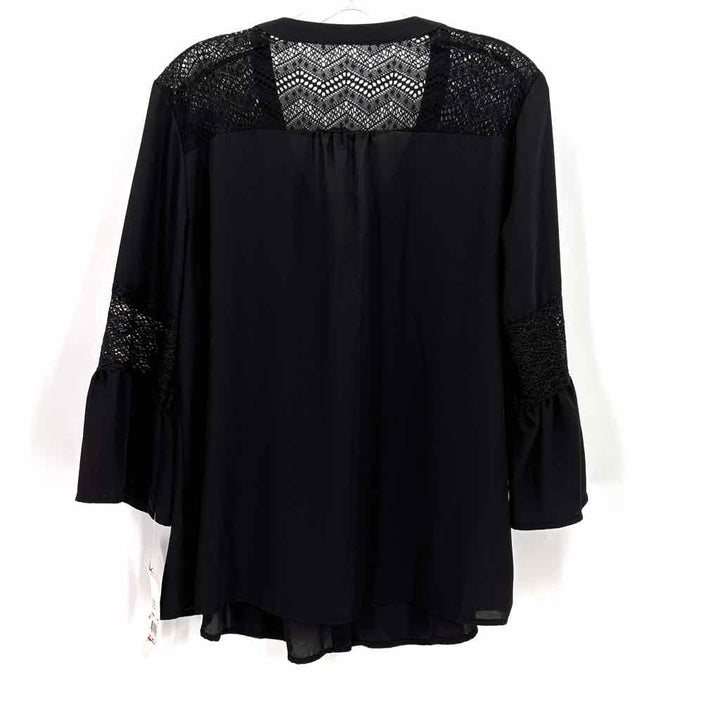 Size L NY COLLECTION Black Shirt