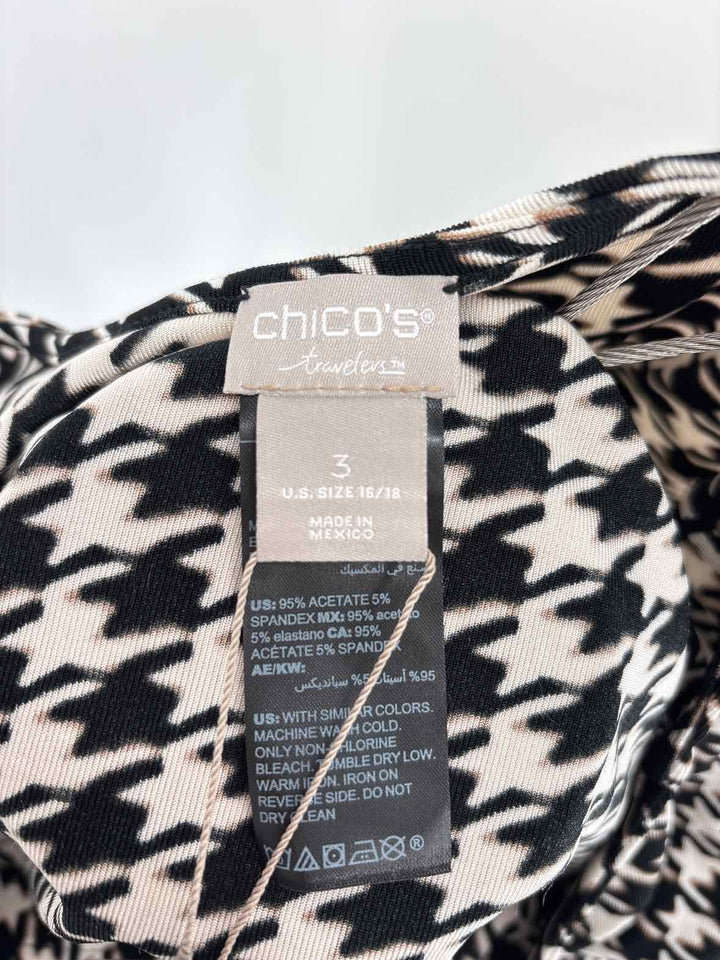 Size XL Chico's Black Print Shirt