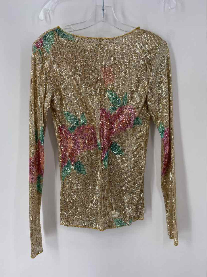 Size S FREE PEOPLE Gold Shirt