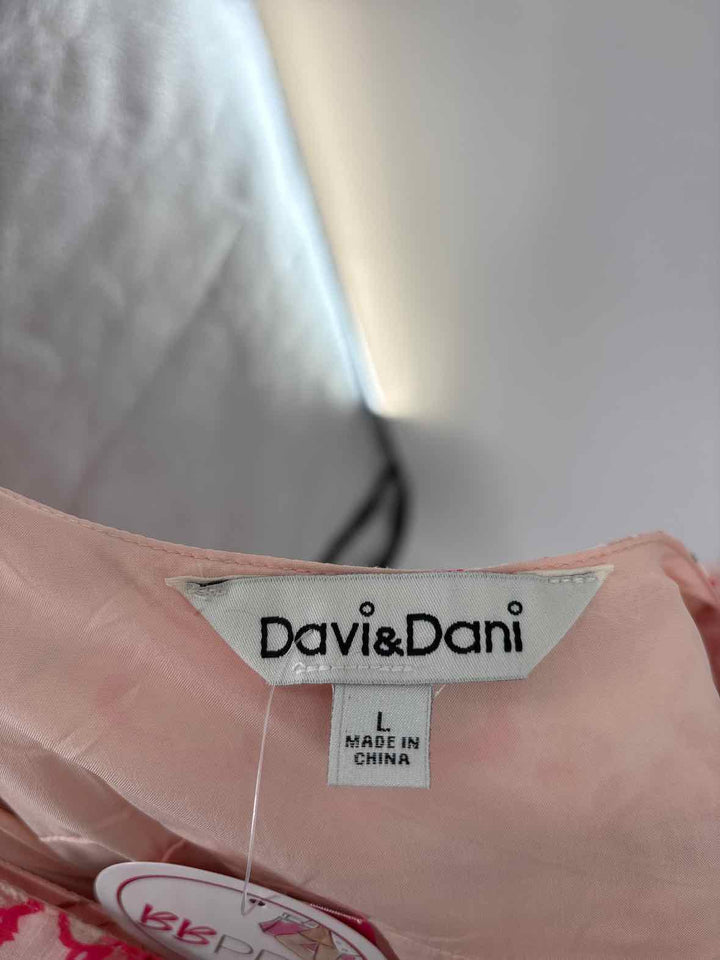Size L DAVI & DANI Peach Dress