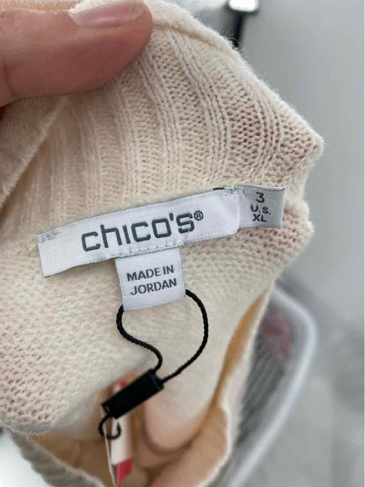 Size XL Chico's Ivory Sweater