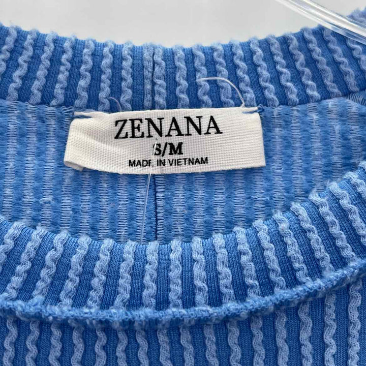 Size S/M ZENANA Blue Cotton Sweater