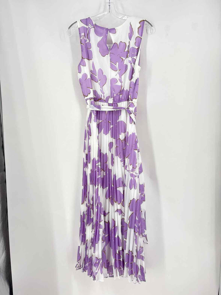 Size 12 Sandra Darren Purple Print Dress