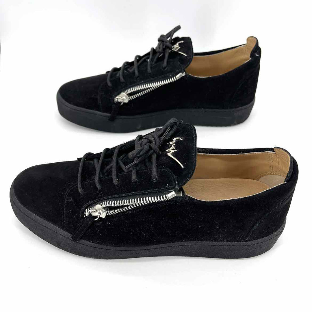 Shoe Size 13 GIUSEPPE ZANOTTI Black Leather Flats