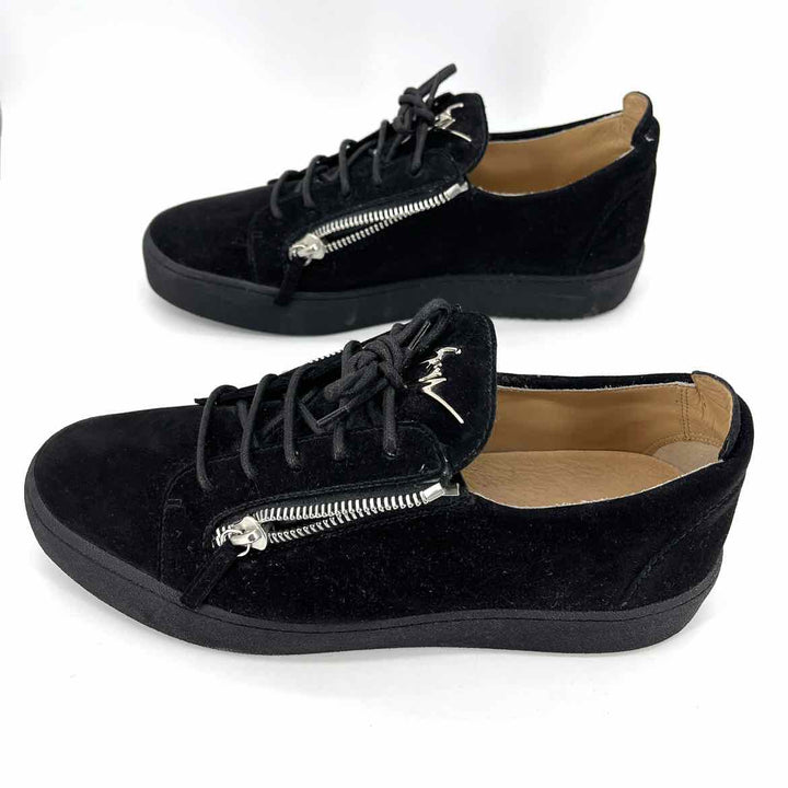 Shoe Size 13 GIUSEPPE ZANOTTI Black Leather Flats