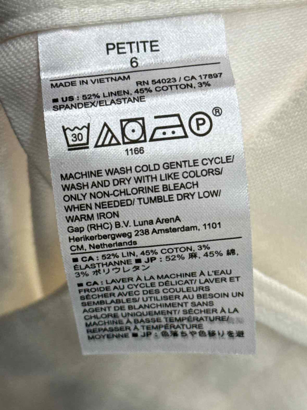 Size 4P Banana Republic Ivory Pants