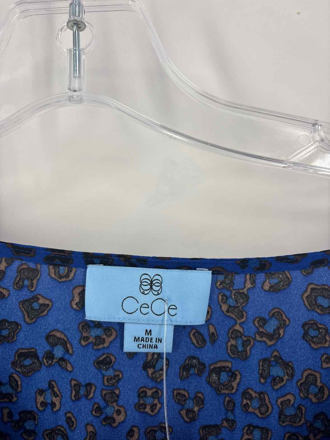 Size M CECE Blue Print Shirt