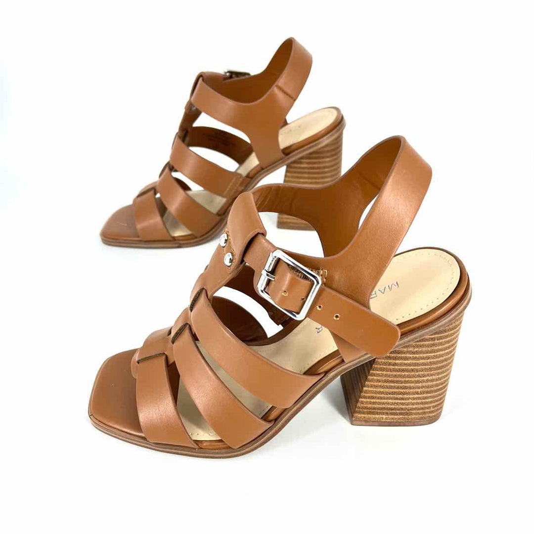Shoe Size 6.5 MARC FISHER Camel Faux Leather Sandals