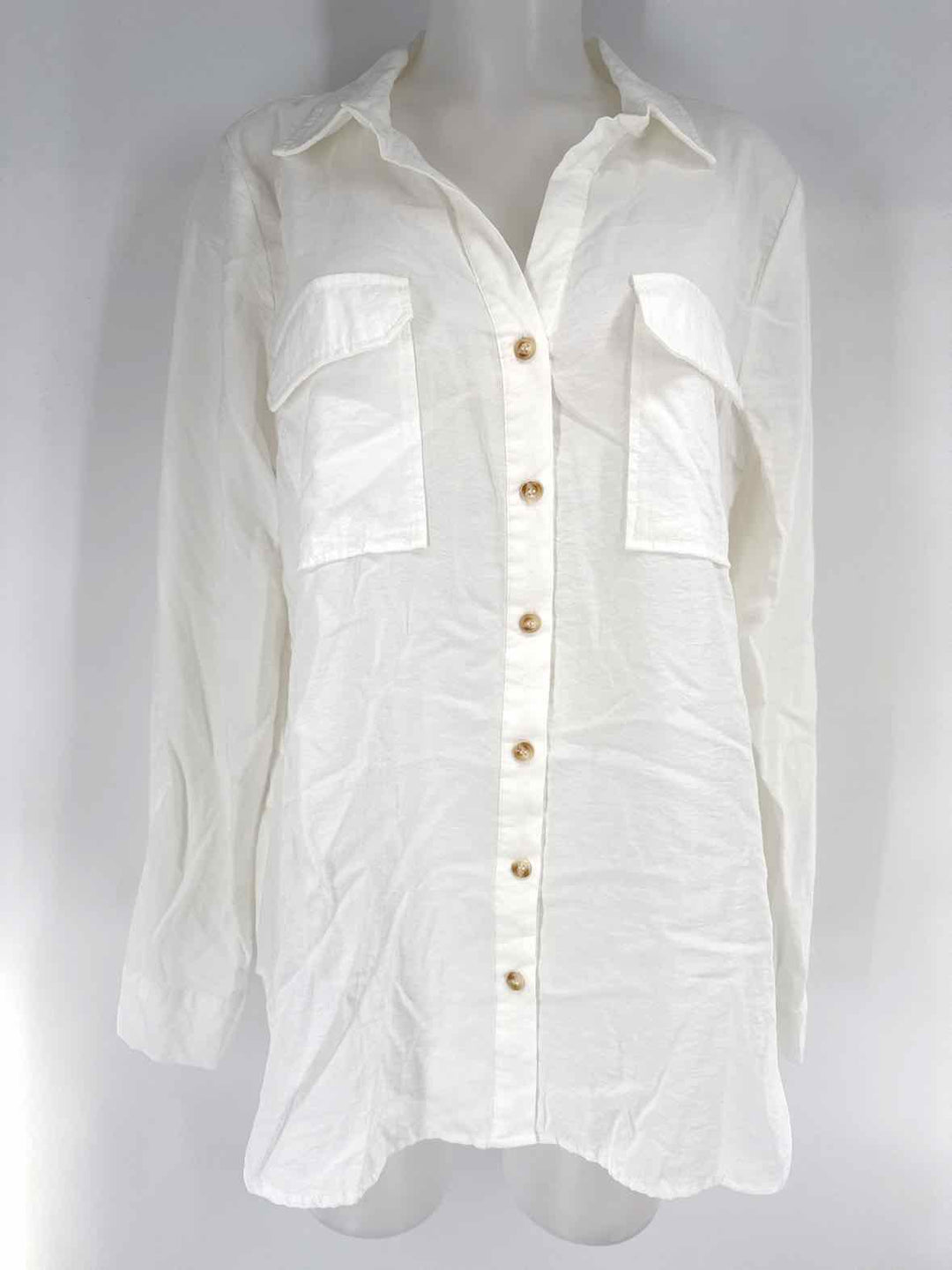 Size 1X BLU PEPPER Cream Shirt