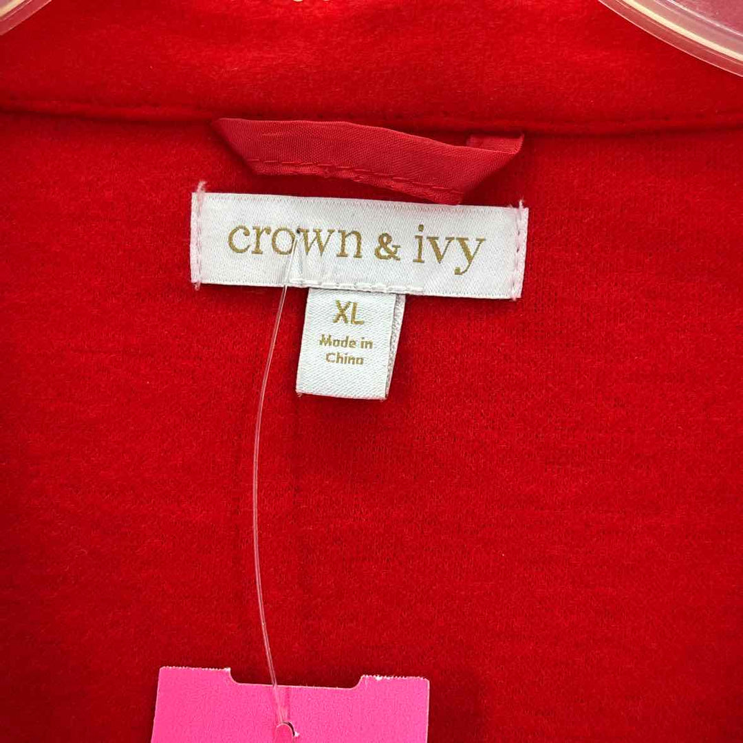 Size XL CROWN & IVY Red Jacket