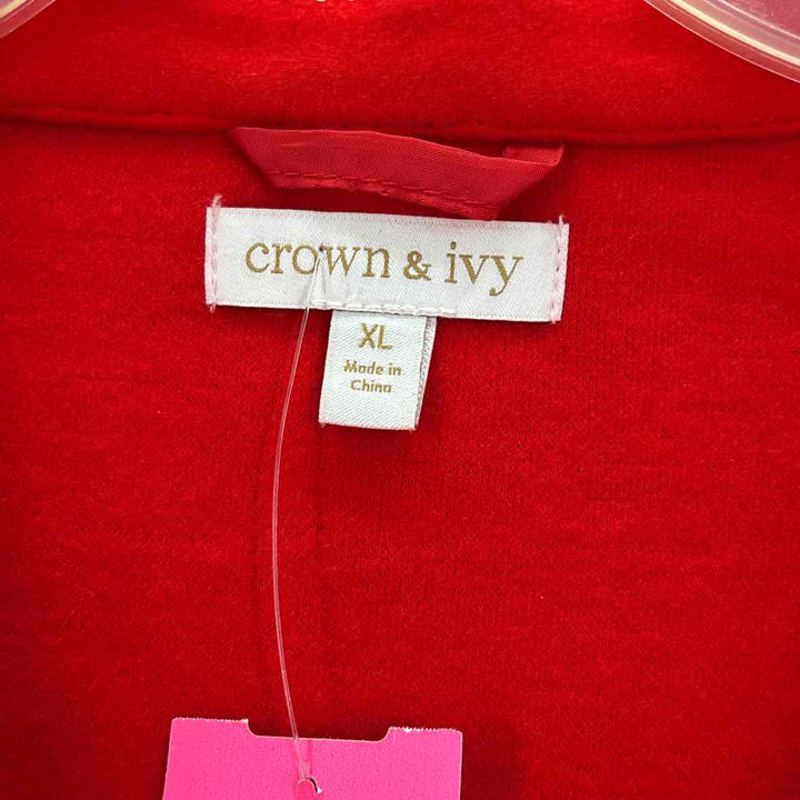 Size XL CROWN & IVY Red Jacket