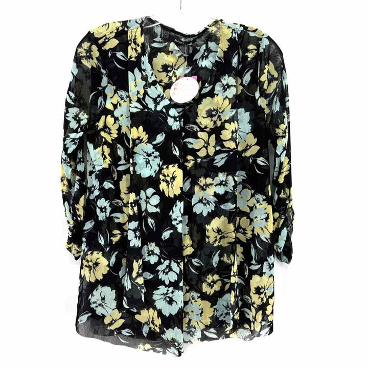 Size M ALFANI Multi-Color Mesh Shirt