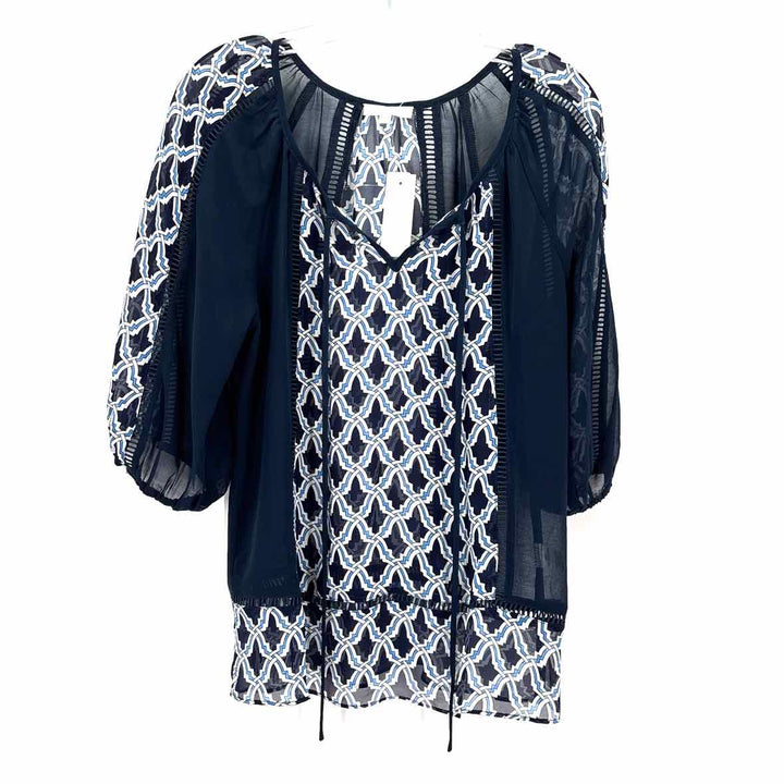 Size S JADE Navy Print Shirt