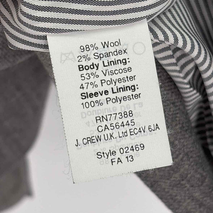 Size 10 J Crew Gray Wool Blazer