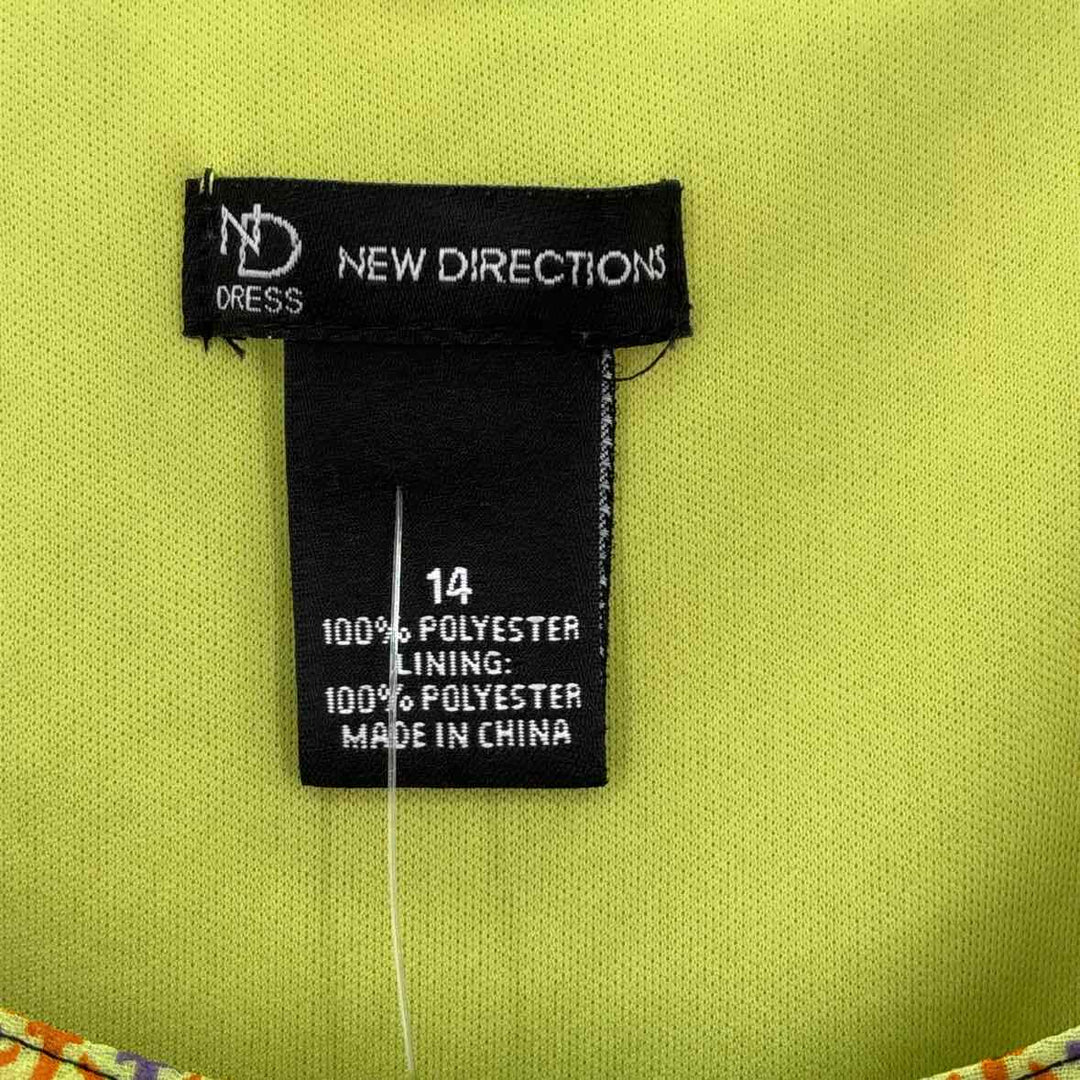 Size 14 NEW DIRECTION Multi-Color Dress
