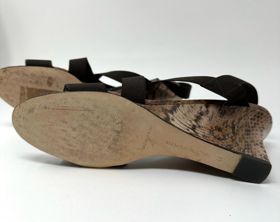 Shoe Size 10.5 MANOLO BLAHNIK Tan Luxury - Sandals