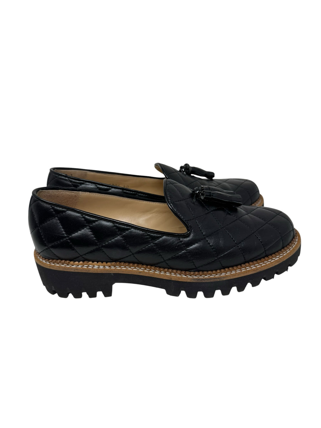 Shoe Size 40 JON JOSEF Black Leather Loafers