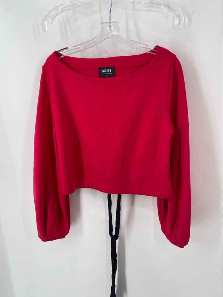 Size S MAEVE Fuschia Cotton Sweater