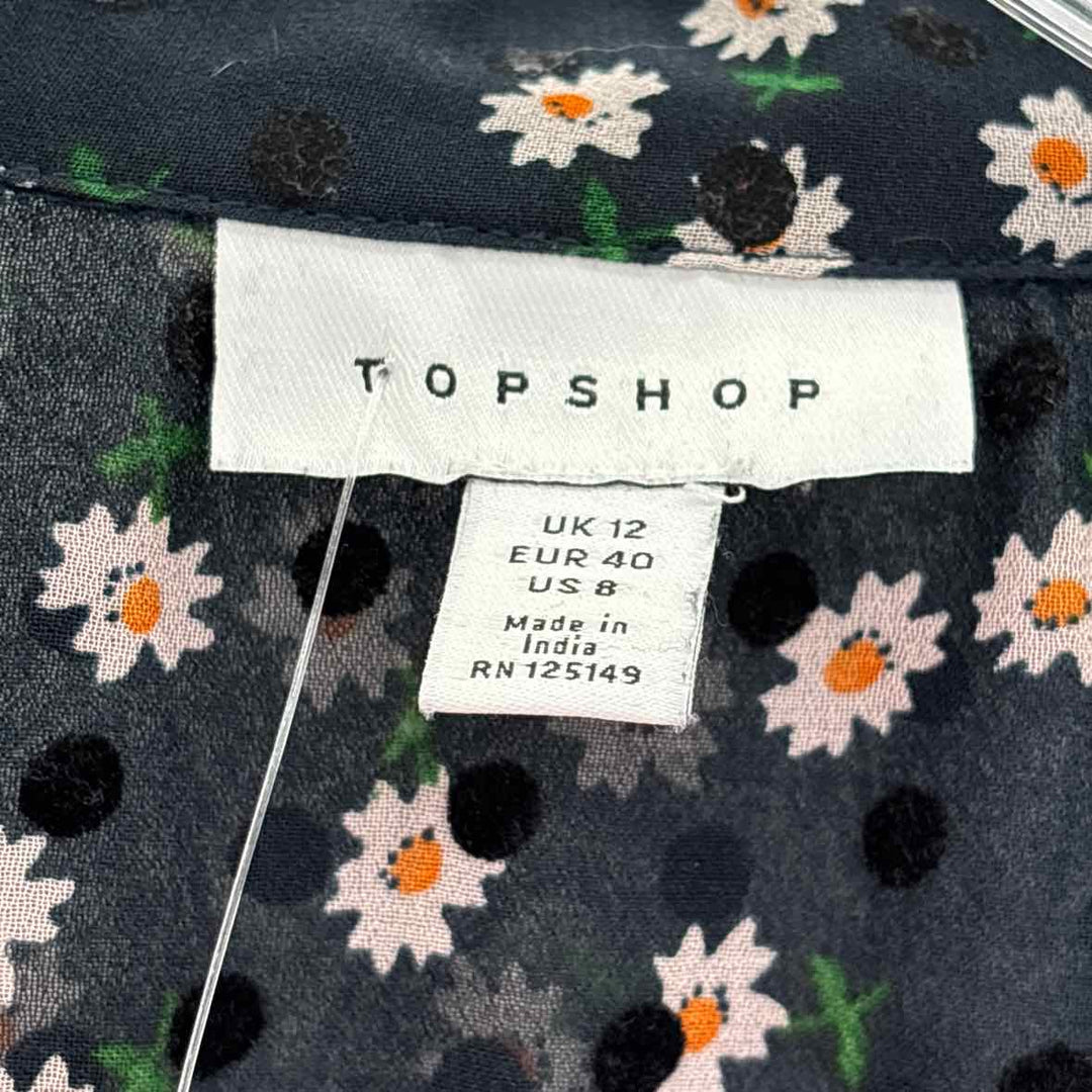 Size 8 TOPSHOP Navy Shirt