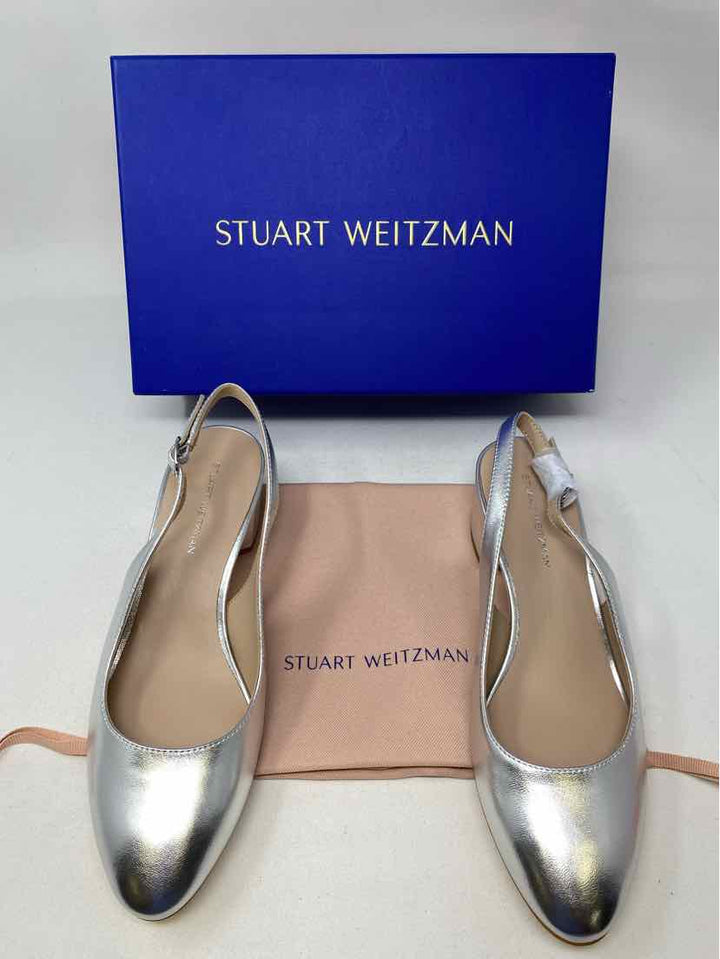 Shoe Size 6.5 Stuart Weitzman Silver Pumps