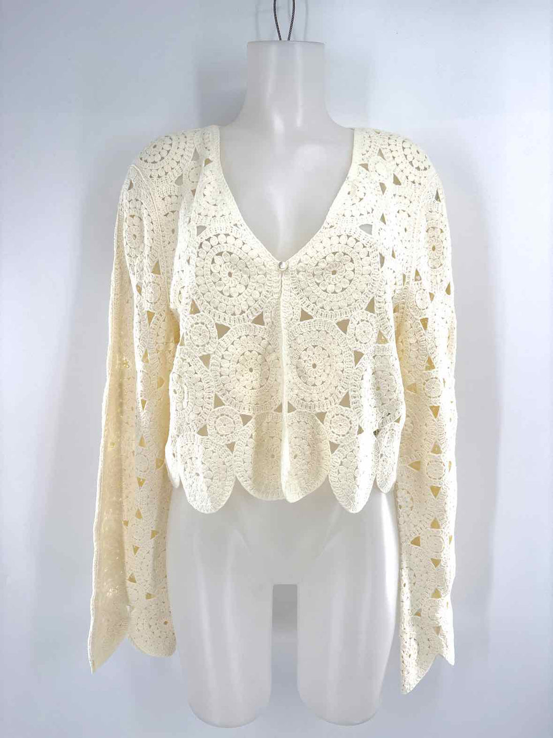 Size XL Ivory Knit Cardigan