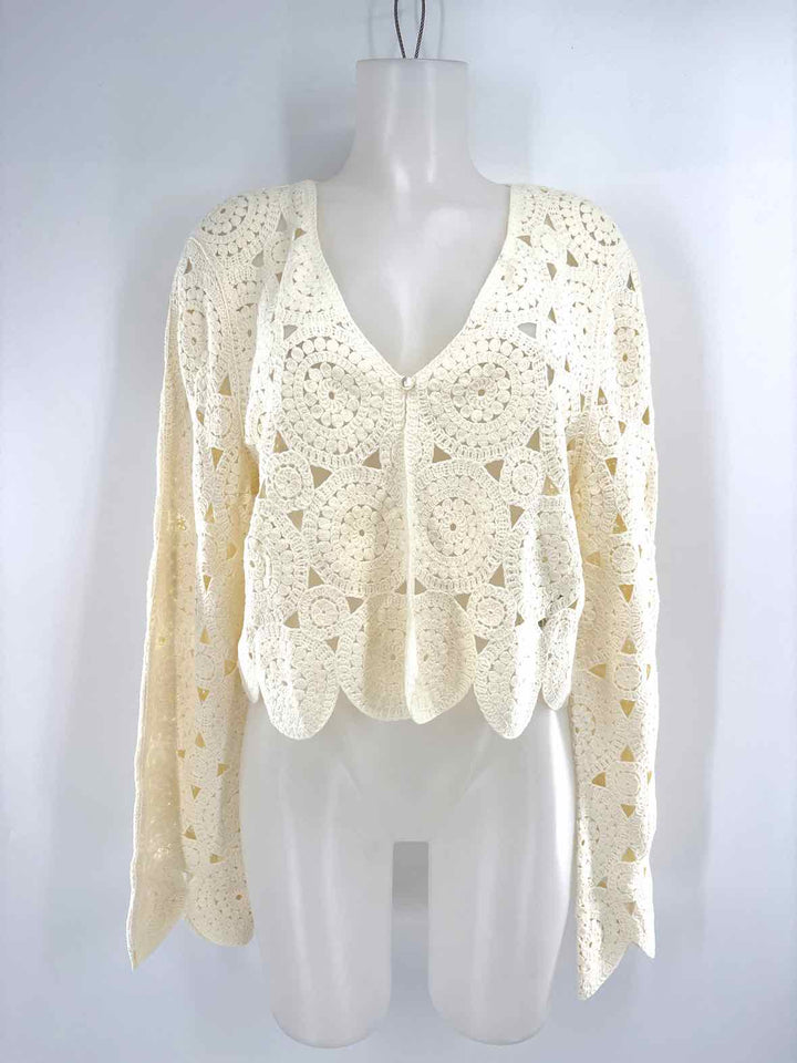 Size XL Ivory Knit Cardigan