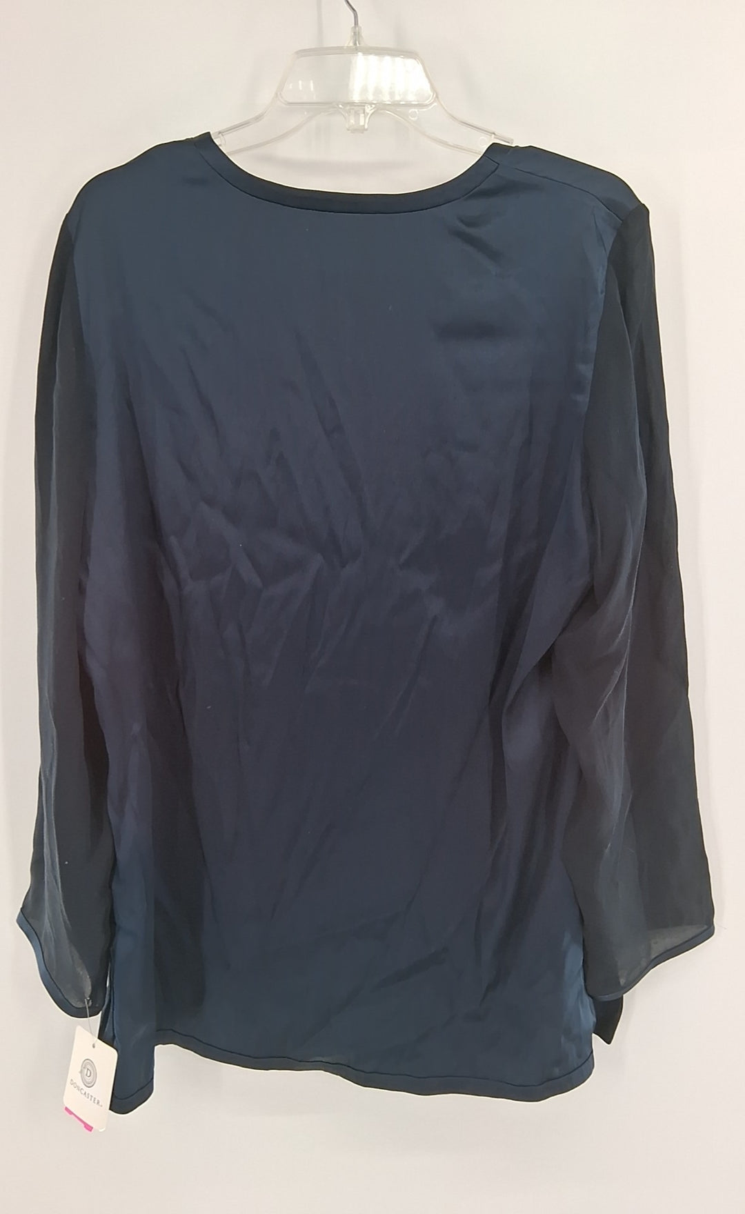 Size 14 DONCASTER Navy Silk Shirt