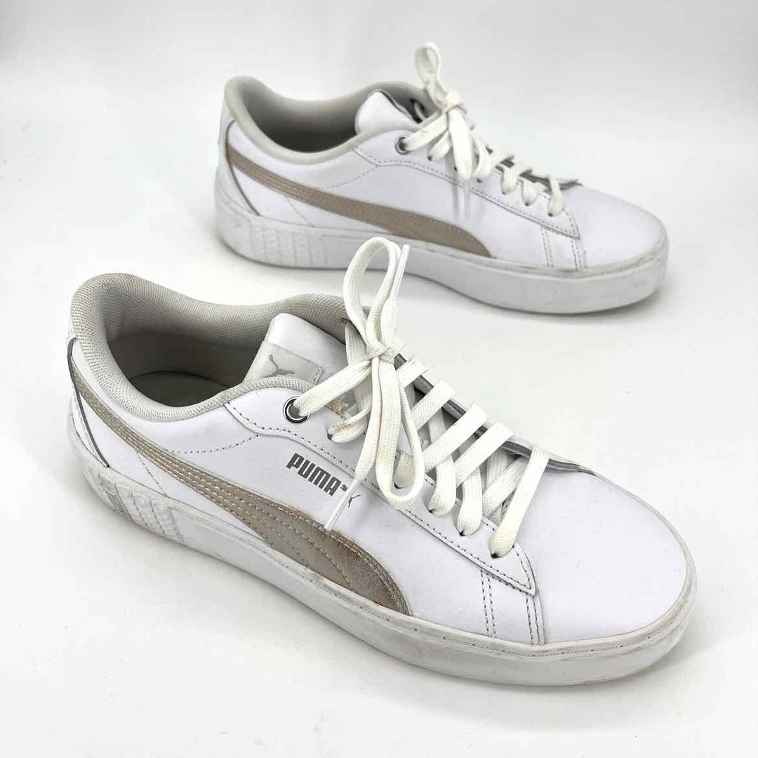 Shoe Size 9 Puma White Leather Sandals