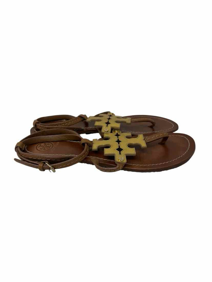 Shoe Size 8.5 Tory Burch Gold Leather Sandals