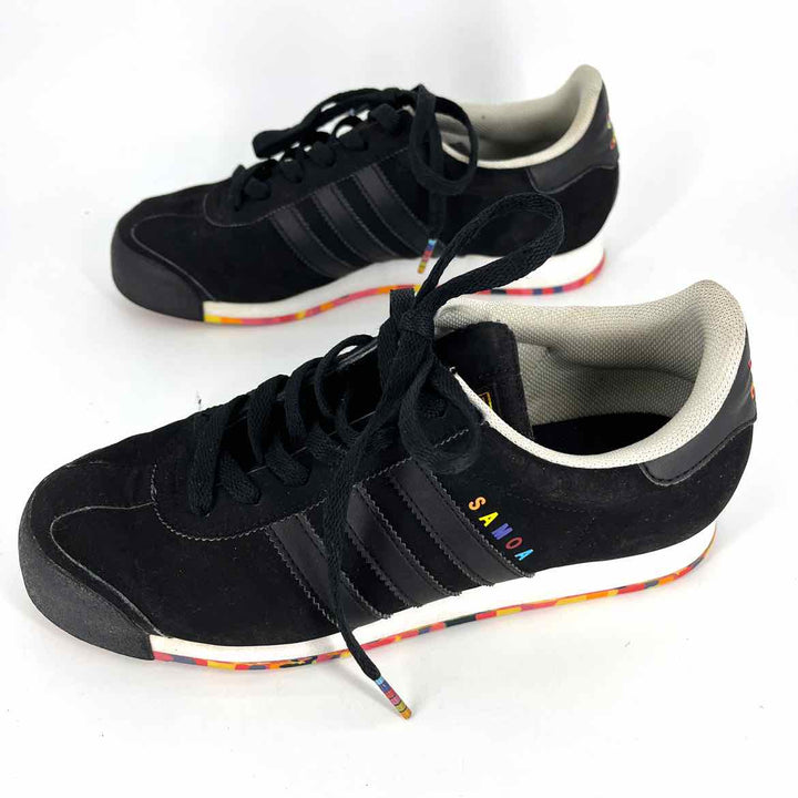 Shoe Size 8 Adidas Black Faux Leather Sneakers