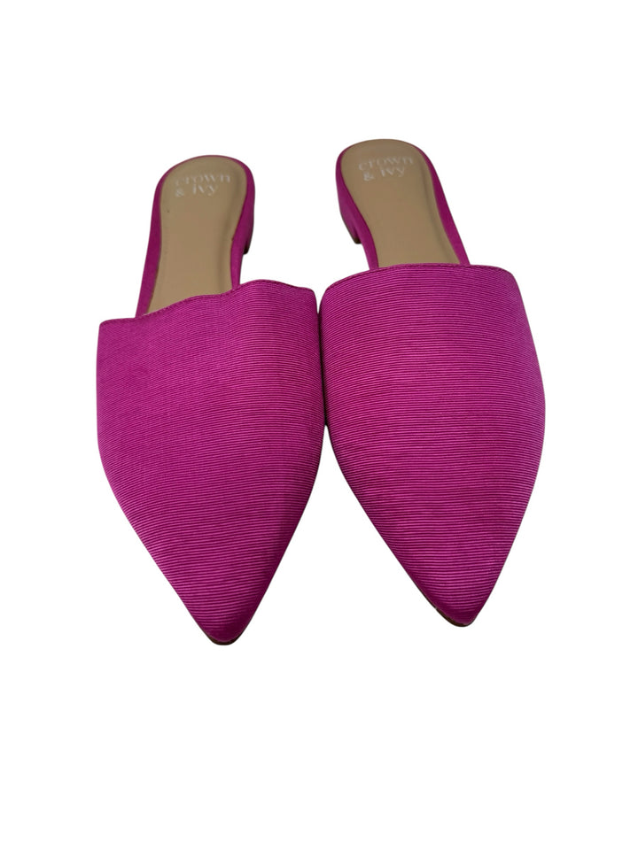 Shoe Size 9.5 CROWN & IVY Pink Mules
